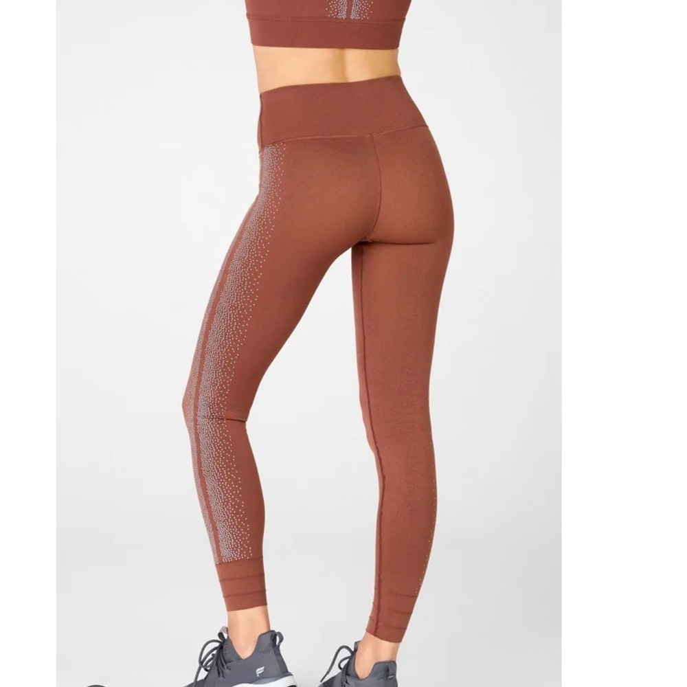 Fabletics SculptKnit Leggings Womens‎ Brown Athletic Workout High Waist XS
